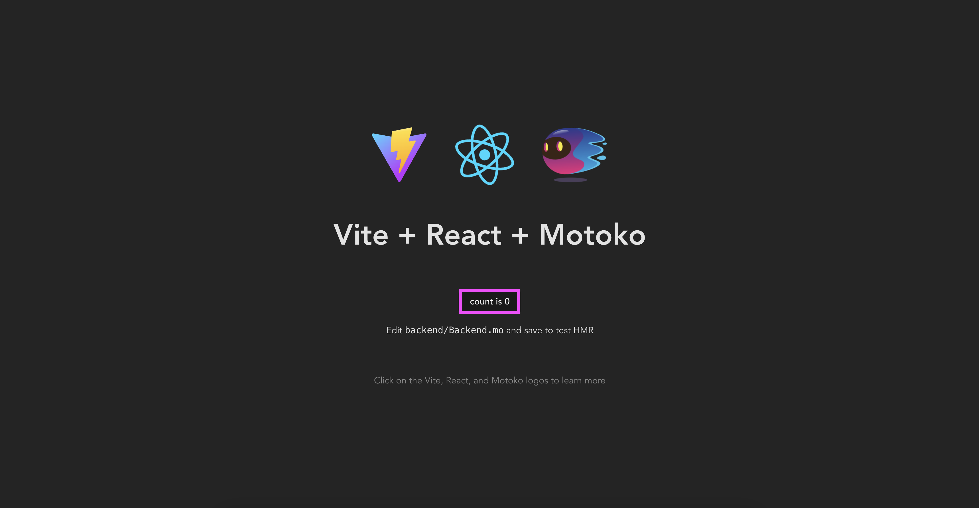 Motoko React template 2