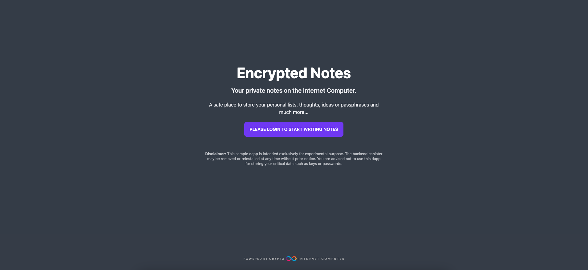 Encrypted notes 1