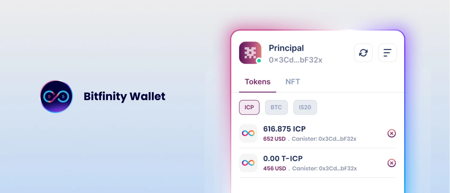 Bitfinity Wallet screenshot